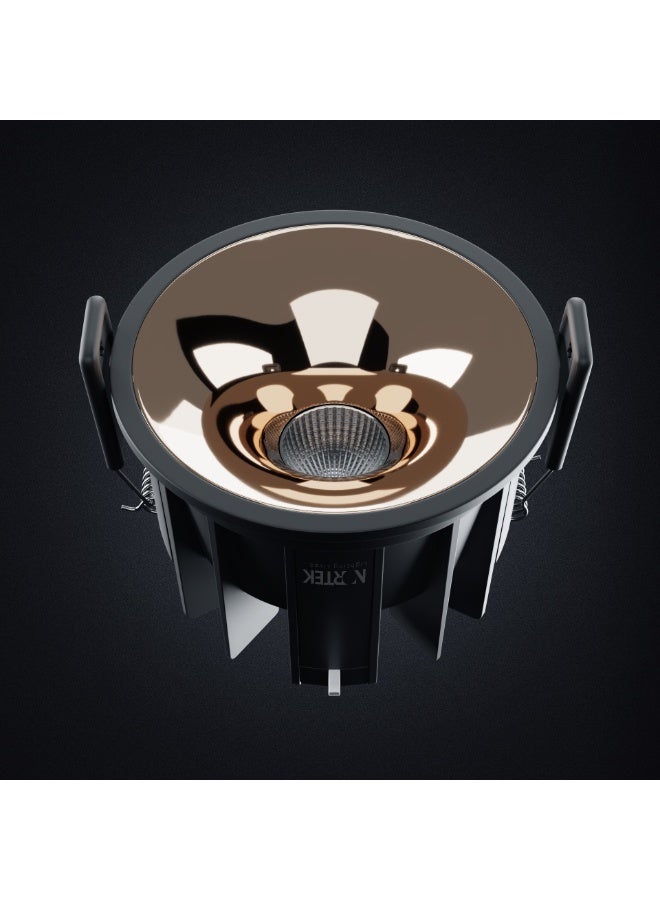 Nortek LED COB Downlight 18W a high-efficiency lighting fixture designed for indoor domestic use. This specific model features a Chip-on-Board (COB) LED, which typically provides a more concentrated and intense light beam compared to standard LED panels. - Image 1